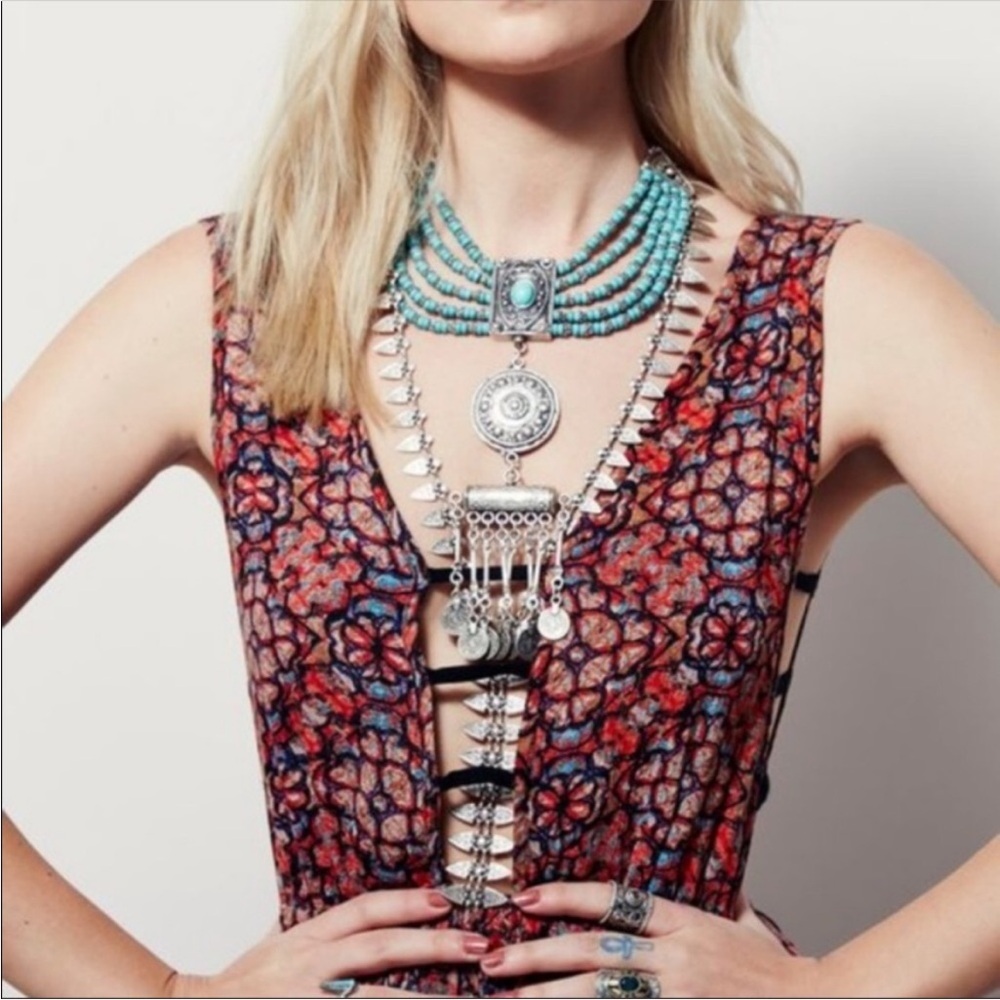 BOGO! Free People One Java Cascade Mini Red Dress - image 4